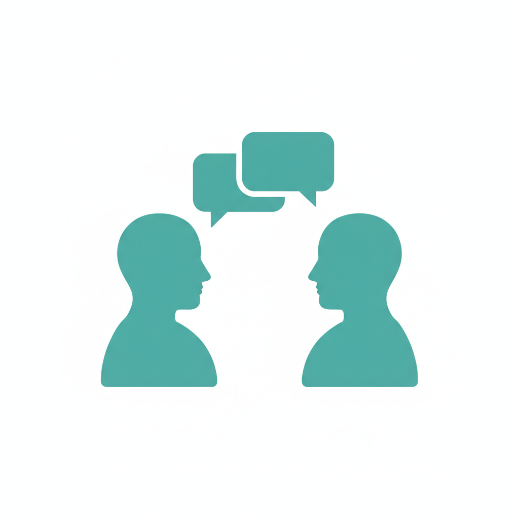 Coaching - two people talking icon